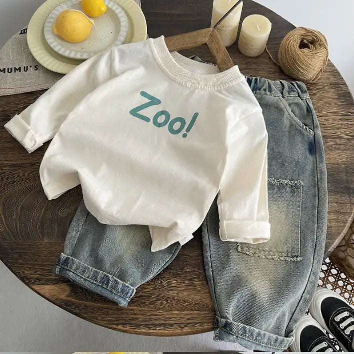 3-Piece Kids Jacket & Jeans Outfit – Teal or Coral (1-5 Years)