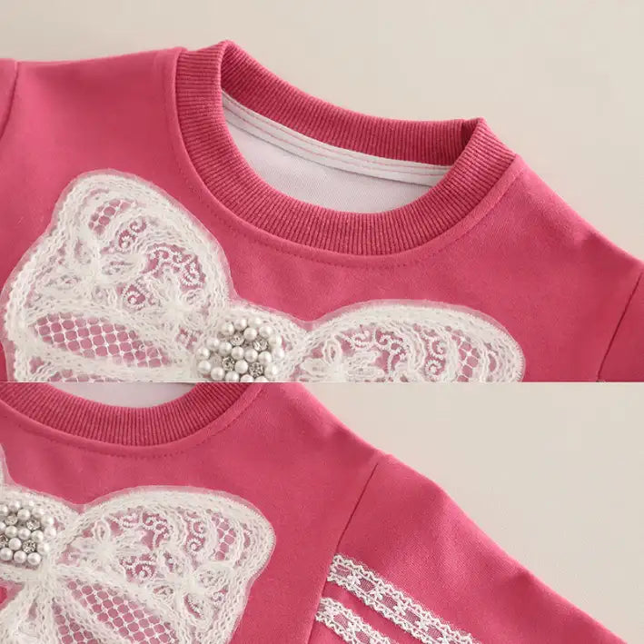 2-Piece Kids Bow Outfit β Black, Purple or Pink (1-5 Years)