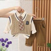 Boys 3-Piece Formal Shirt, Vest & Pants Set (1-5 Years)