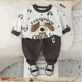 Toddler Puppy Design Cozy 2-Piece Fall Outfit (1-5 Years)