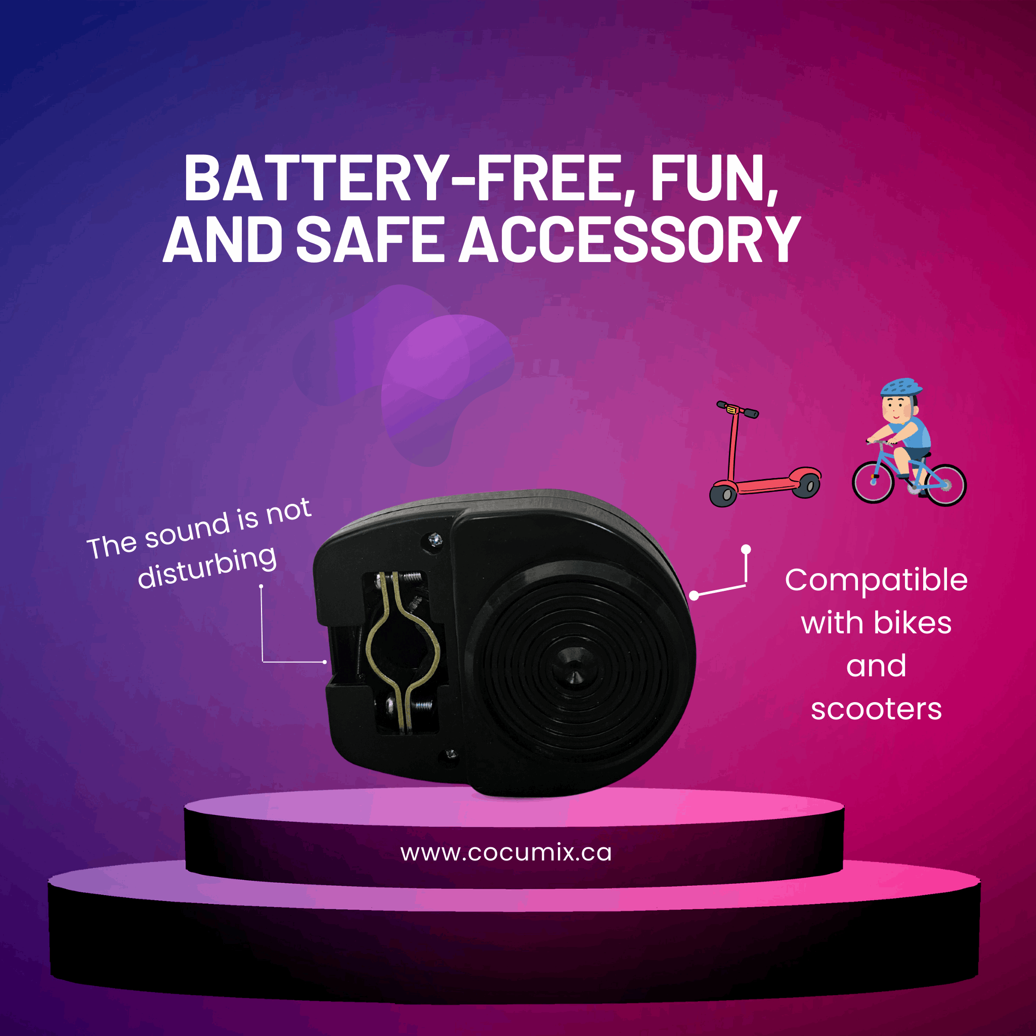 Motor Sound Horn for Bike & Scooter – Battery-Free Twist Throttle