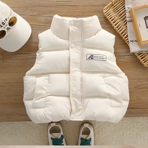 Toddler 3-Piece Hoodie, Pants & Puffer Vest Set – Green, Brown, Cream, White (1-6 Years)