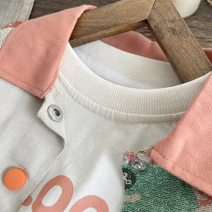 3-Piece Kids Jacket & Jeans Outfit – Teal or Coral (1-5 Years)