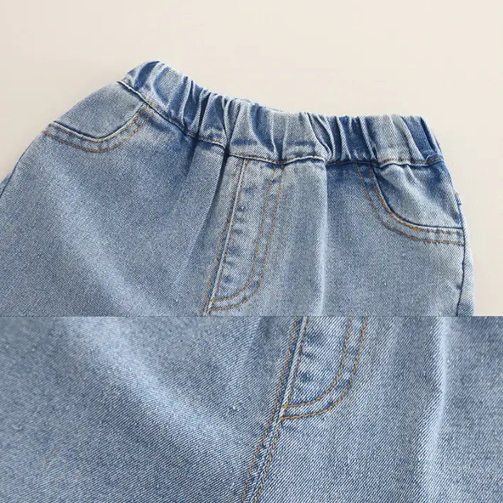 3-Piece Kids Outfit with Knit Top & Jeans – Yellow or Red (1-5 Years)