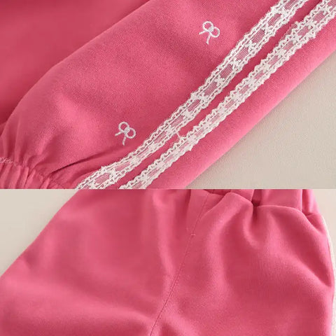 2-Piece Kids Bow Outfit – Black, Purple or Pink (1-5 Years)