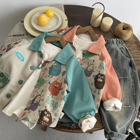 3-Piece Kids Jacket & Jeans Outfit – Teal or Coral (1-5 Years)