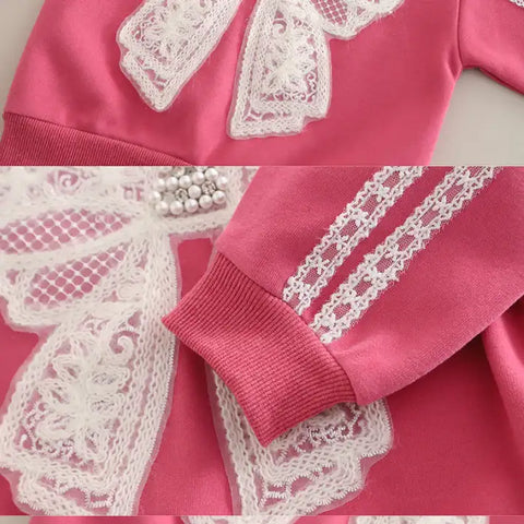 2-Piece Kids Bow Outfit – Black, Purple or Pink (1-5 Years)