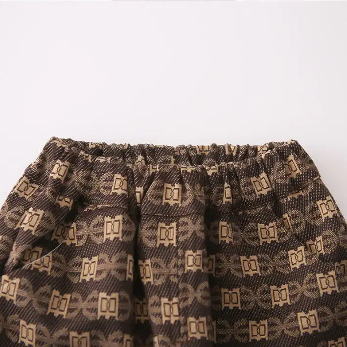 2-Piece Kids Formal Outfit – Shirt & Pants (Black or Beige, 1-5 Years)