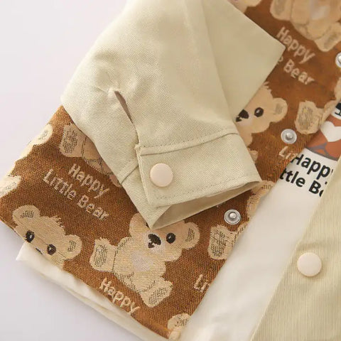 3-Piece Kids Bear Outfit – Beige (1-5 Years)