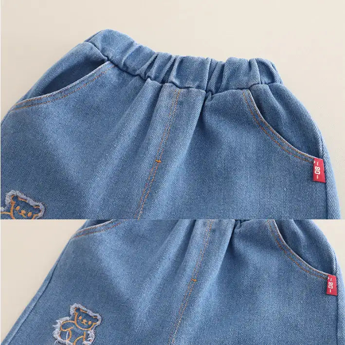 Kids Sweatshirt & Jeans Set – Black, Beige or Grey (1-5 Years)