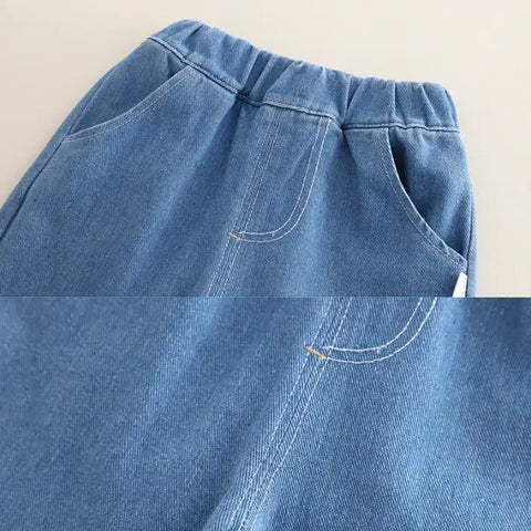 Cartoon Bear Print Sweatshirt & Jeans Set (1-5 Years)