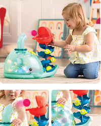 Interactive Whale Ball Drop Toy with Lights & Ocean Animals