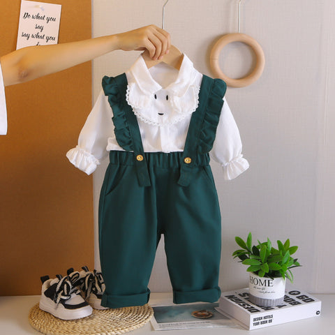 2-Piece Kids Suspender Outfit – Red, Pink or Blue (1-5 Years)