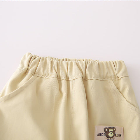 3-Piece Kids Bear Outfit – Beige (1-5 Years)