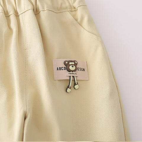 3-Piece Kids Bear Outfit – Beige (1-5 Years)