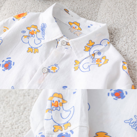 3-Piece Kids Duck Outfit – Blue or Dark Denim (1-5 Years)