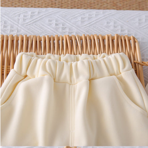 Bear Print Sweatshirt & Pants Set – Cream, Navy or Beige (1-5 Years)