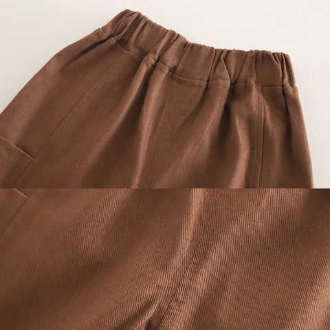 3-Piece Mushroom Vest Outfit – Brown or Green (1-5 Years)