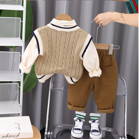 Boys 3-Piece Formal Shirt, Vest & Pants Set (1-5 Years)