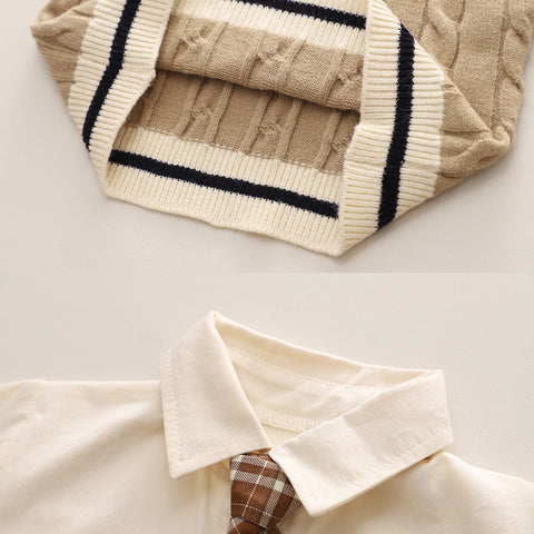 Boys 3-Piece Formal Shirt, Vest & Pants Set (1-5 Years)