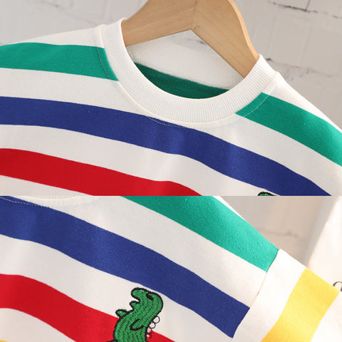 Toddler Rainbow Outfit with Dino Bag (1-5 Years)