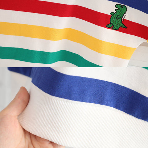 Toddler Rainbow Outfit with Dino Bag (1-5 Years)