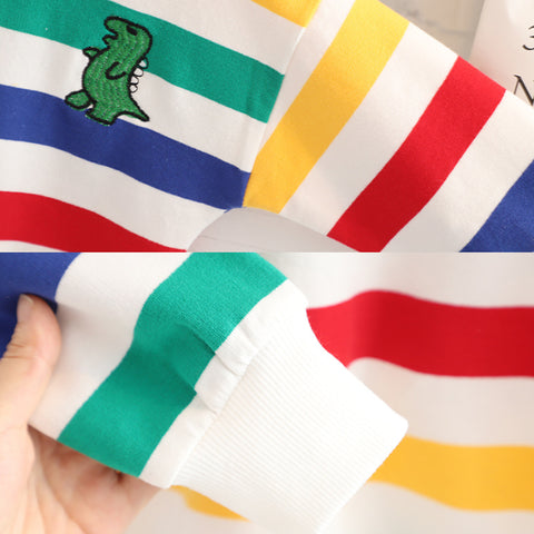 Toddler Rainbow Outfit with Dino Bag (1-5 Years)